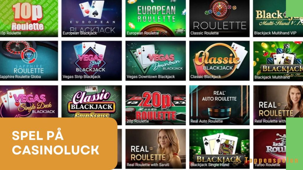 Vad du bör tänka på när du väljer spel på CasinoLuck